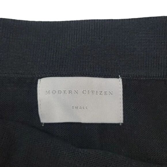 Modern Citizen Taryn Ruched Drawstring Knit Mini Skirt in Black Size Small - Picture 7 of 10